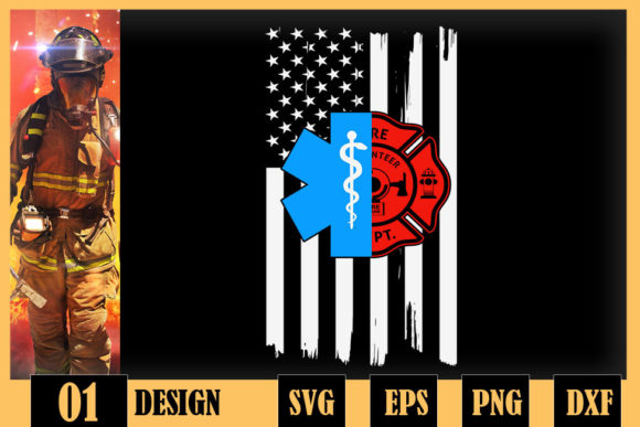 Review: EMT Firefighter American Flag Distressed Design